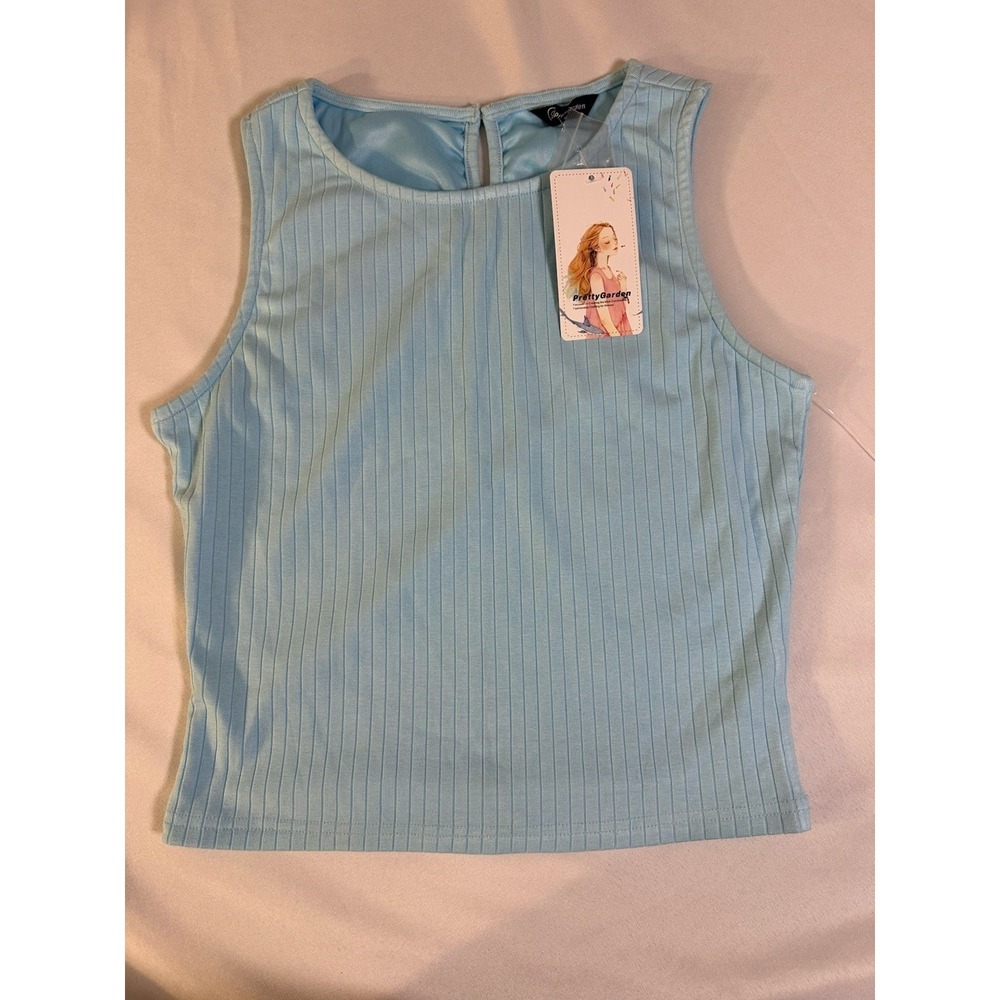 Pretty Garden Medium Blue Tank